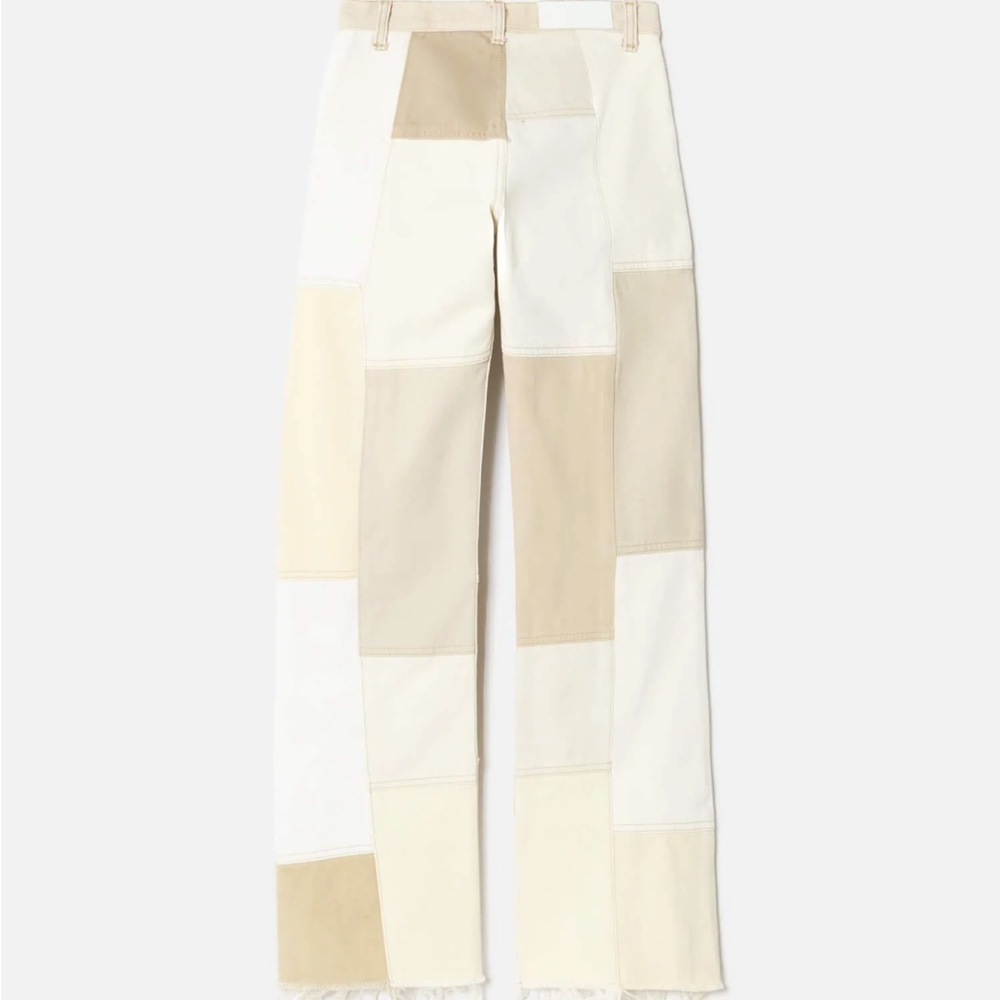 REDONE Beige Levi’s 70s Patched Wide Leg Pants Size 26 - Picture 3 of 7